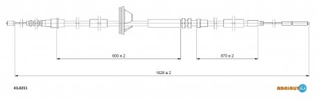 Трос ручного тормоза ADRIAUTO 430211