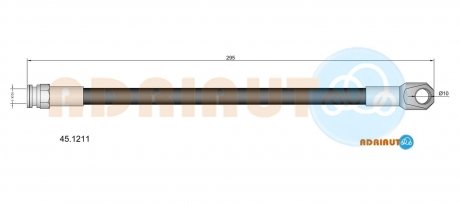 Гальм.шланг задн.Malaga -93 ADRIAUTO 45.1211 (фото 1)