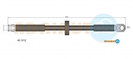 Гальм.шланг задн.Ibiza,Malaga -93 ADRIAUTO 45.1212