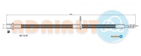 Гальмівний шланг передній прав. IMPREZA, LEGACY ІІІ 00- ADRIAUTO 46.1216