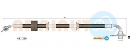 Шланг гальмівний передн. прав.Grand Vitara -05 ADRIAUTO 48.1230