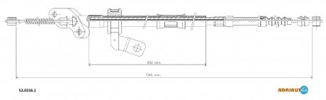 Трос стояночного тормоза ADRIAUTO 5202161 (фото 1)