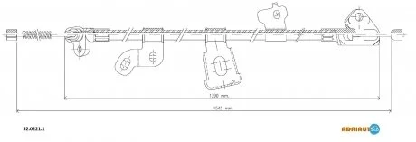 Трос стояночного гальма ADRIAUTO 5202211