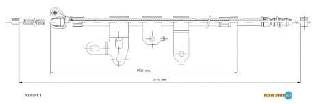 Трос ручного гальма задн. лів. Corola -07 ADRIAUTO 5202911 (фото 1)
