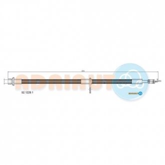Шланг гальмівний передн.прав AVENSIS 1.5VVTI/1.8/2.2/2.0D-4D 03- ADRIAUTO 52.1229.1