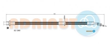 Шланг гальмівний передн. лів. Avensis -00 ADRIAUTO 52.1260 (фото 1)