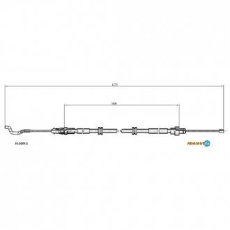 Трос ручн.гальма T5 2.5TDI 03- ADRIAUTO 5502051