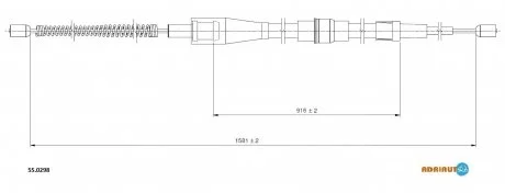 Трос ручного гальма Skoda Fabia,Polo ADRIAUTO 550298
