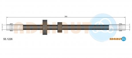 Шланг гальмівний передній T4 90- ADRIAUTO 55.1226