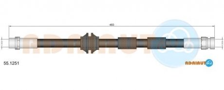 Гальм.шланг перед. Sharan 95- ADRIAUTO 55.1251