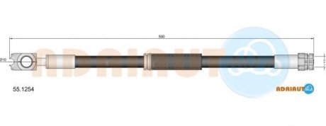 Гальм. шланг передн. Caddy III, Golf V, Jetta III ADRIAUTO 55.1254