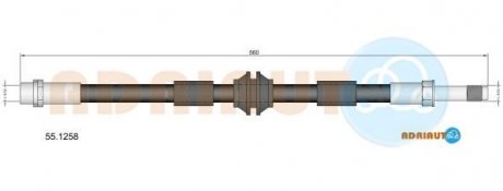 Шланг гальмівний передн. T5 03- ADRIAUTO 55.1258