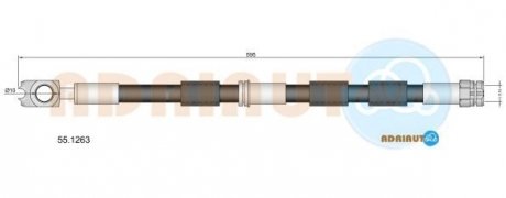 Гальмівний шланг передн. GOLF IV,Octavia ADRIAUTO 55.1263