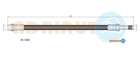 Шланг гальмівний задн.T5 ADRIAUTO 55.1268