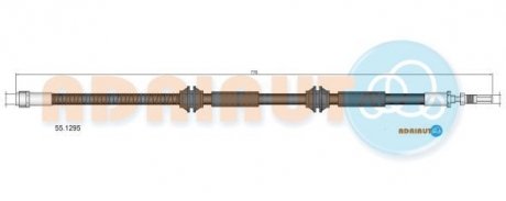 Гальмівний шланг передній TOUAREG 02-, PORSCHE ADRIAUTO 55.1295 (фото 1)