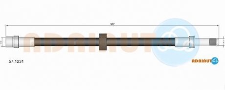 Шланг гальмівний передн. S60/S80 00- ADRIAUTO 57.1231 (фото 1)