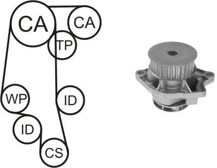 Насос води + комплект зубчастого ременя AIRTEX WPK158102