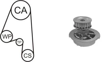 Насос води + комплект зубчатого ремня AIRTEX WPK163101