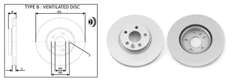 Гальмівний диск передній Volvo S60, S80, V60, V70, XC70 Ford Galaxy, Mondeo, S-Max Land Rover Discovery Sport, Freelander 2 1.5-4.4 12.05- APPLUS 61290AP