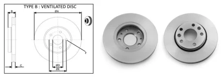 Диск гальмівний Ø280mm перед. Dacia Duster/Renault Megane III/Scenic III 1.4-2.0 08- (280X24) APPLUS 61295AP