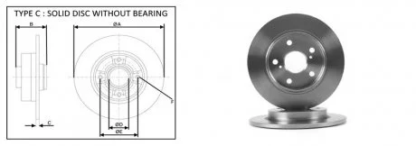 Диск тормозной, лев/прав, задн (кратно2шт) TOYOTA AURIS TOURING S (07/13-) APPLUS 61332AP