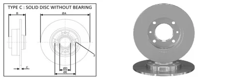 Гальмівний диск Peugeot 206 98- APPLUS 61334AP