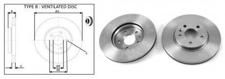 Диск тормозной, лев/прав, пер (кратно2шт) OPEL ASTRA J (P10) (09/09-10/15) APPLUS 61347AP