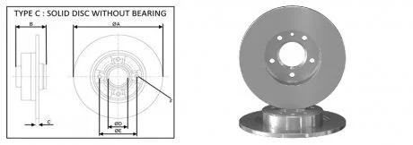 Диск гальмівний APPLUS 61351AP