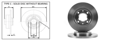 Диск гальмівний перед. Peugeot 206 1.4 07- APPLUS 61352AP