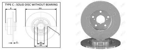Диск гальмівний APPLUS 61384AP