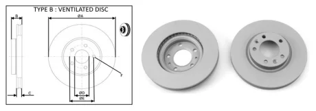 Диск гальмівний перед. Peugeot 605 2.2 16V/2.2 Hdi 00- APPLUS 61393AP