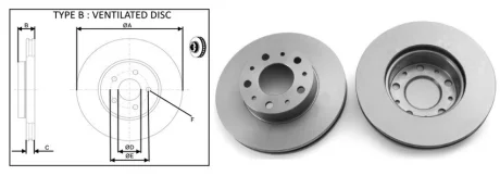 Диск гальмівний перед. Fiat Ducato 2,2D-2,3D 06- (280x28) APPLUS 61432AP