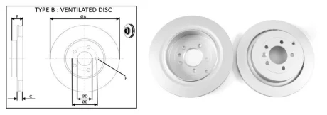 Диск гальмівний задн. Land Rover Range Rover III 05- APPLUS 61434AP