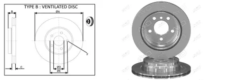 Диск гальмівний BMW 3 (E90) [12/04-12/11]320 APPLUS 61446AP