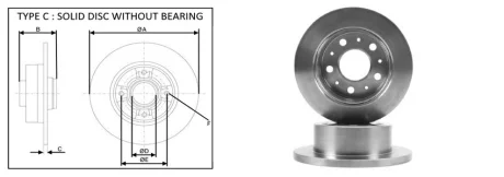 Диск гальмівний зад. Fiat Ducato 2006- APPLUS 61447AP