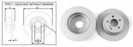 Диск тормозной, лев/прав, зад (кратно2шт) MERCEDES-BENZ E-CLASS (W212) (01/09-) APPLUS 61467AP