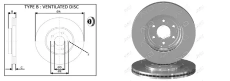 Гальмівний диск перед. Nissan Murano 02-/Pathfinder 2.5 dCi 05-/Renault Koleos 2.0 dCi 08- APPLUS 61494AP