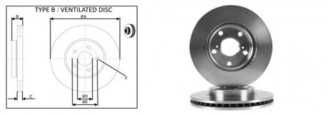 Диск тормозной, лев/прав, пер (кратно2шт) TOYOTA AURIS TOURING S (07/13-) APPLUS 61508AP