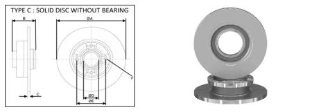 Гальмівний диск задній FORD Transit/Transit Custom 2012- APPLUS 61517AP