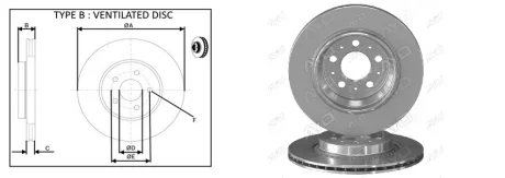 Диск тормозной (задний) Volvo XC90 02-14 (308x20) PRO APPLUS 61539AP