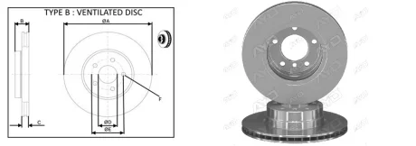 Гальмівний диск перед. BMW 520i/525i/525d(E60) 7.03-(310x24mm APPLUS 61556AP