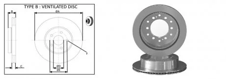 Диск тормозной APPLUS 61564AP