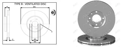 Диск тормозной (передний) Citroen C4/ Peugeot 207/307 1.6-2.0i 04- (302x26) PRO APPLUS 61584AP