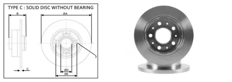 Диск гальм. зад. Citroen Jumper/Fiat Ducato/Peugeot Boxer 2.2HDI/3.0HDI 04-06- APPLUS 61599AP
