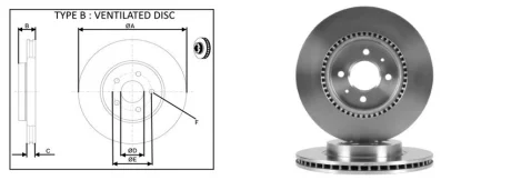 Гальмівний диск перед. HYUNDAI I20 ACTIVE, I20 II KIA RIO III, RIO IV, STONIC 1.0-1.6D 09.11- APPLUS 61640AP