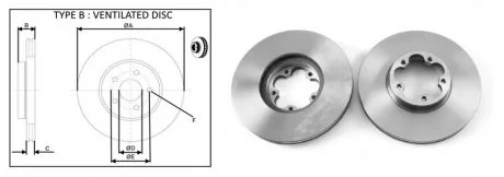 Диск тормозной, лев/прав, пер (кратно2шт) FORD TRANSIT VII (V363) автобус (08/13-) APPLUS 61653AP