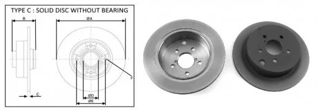 Диск тормозной, лев/прав, зад (кратно2шт) SUBARU IMPREZA Хетчбек (GP) (10/11-) APPLUS 61677AP