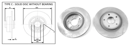 Гальмівний диск задній DODGE JOURNEY 2.4 08-, FIAT FREEMONT 11- APPLUS 61679AP