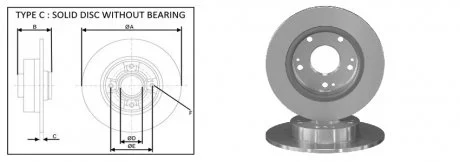Диск гальмівний APPLUS 61688AP