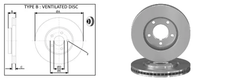 Гальмівний диск передній Chrysler Voyager, Grand Voyager, Town&Country 01-07 APPLUS 61743AP